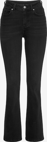 LASCANA Flared Jeans in Zwart: voorkant