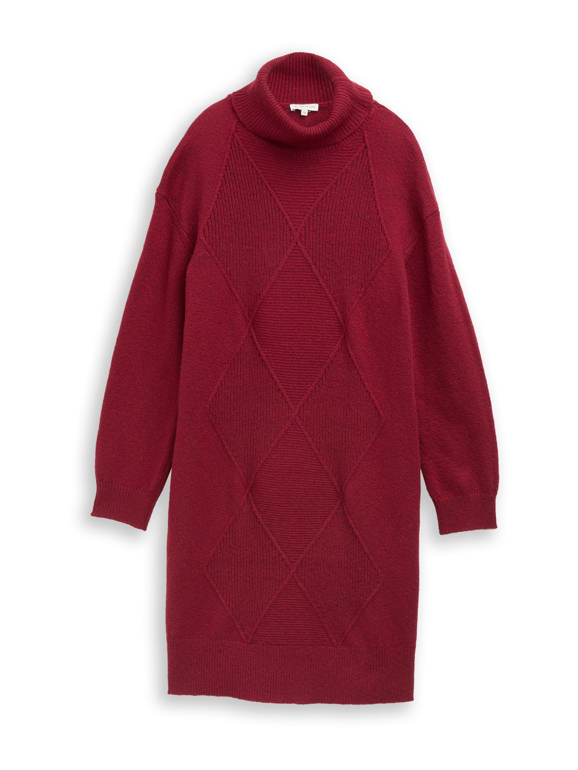 TOM TAILOR Pletené šaty - Červená: predná strana