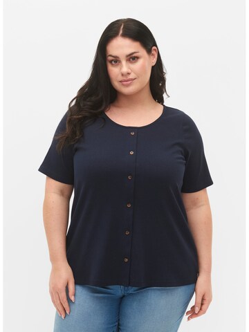 Zizzi - Camiseta 'EATHENA' en negro: frente