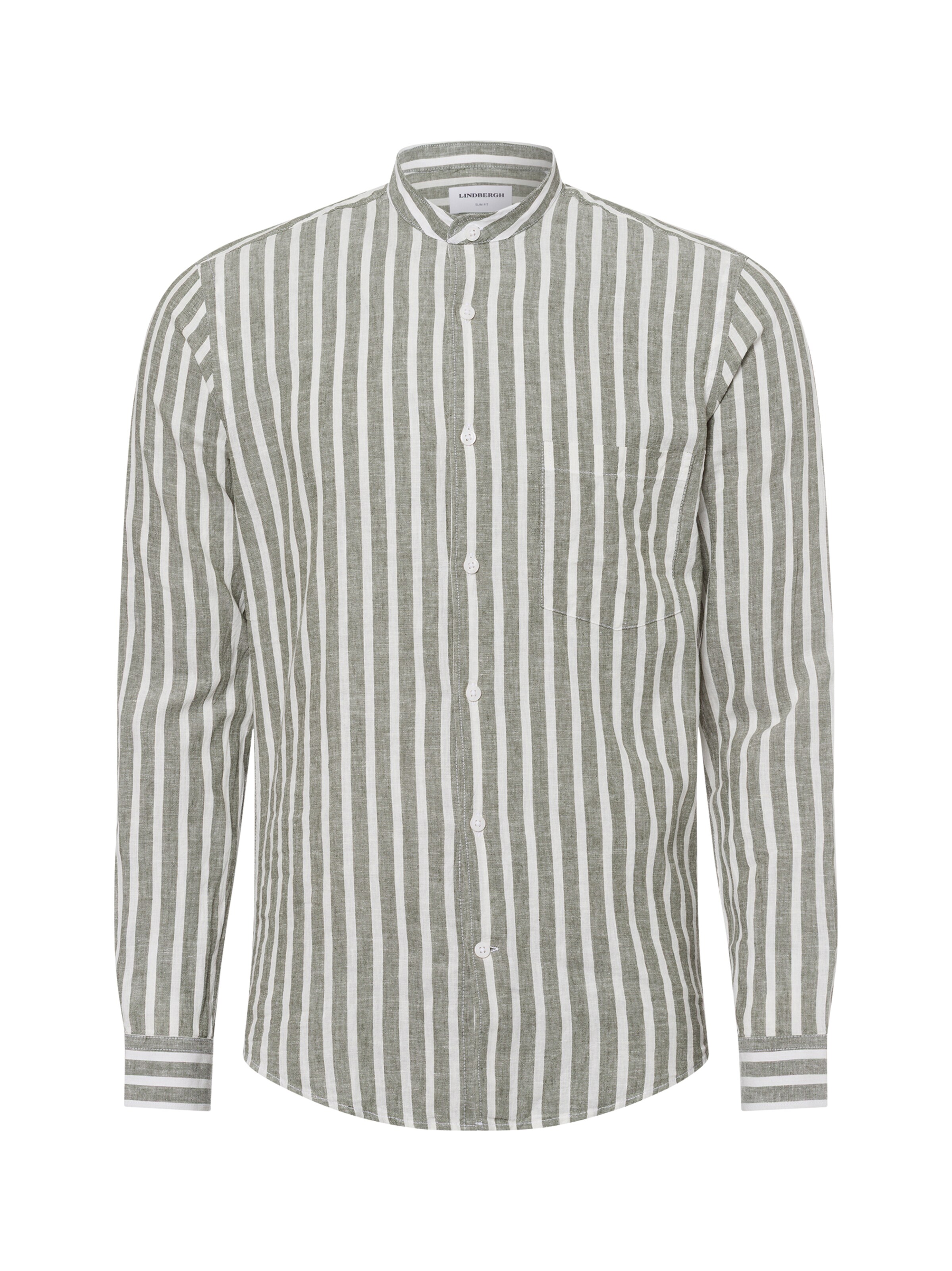 Lindbergh Slim fit Button Up Shirt in Green: front