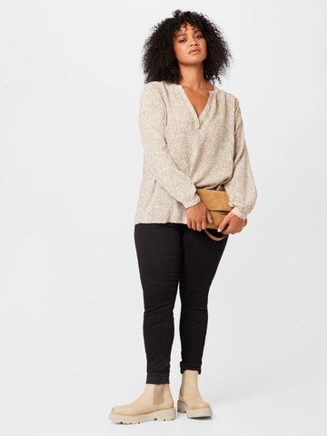 KAFFE CURVE Blouse 'Bera' in Beige