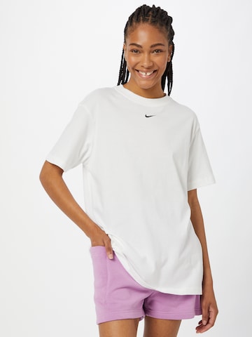 Nike Sportswear - Camisa oversized em branco: frente