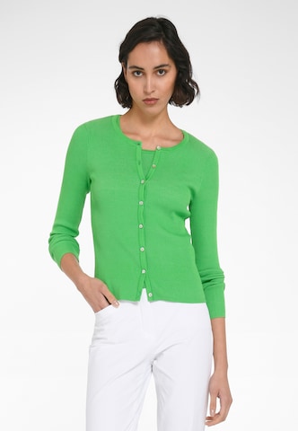 Peter Hahn Knit Cardigan in Green: front