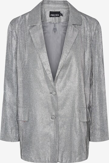 PIECES Blazer 'GLITTY' en argent, Vue avec produit