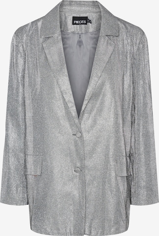 PIECES Blazer 'GLITTY' in Grey: front