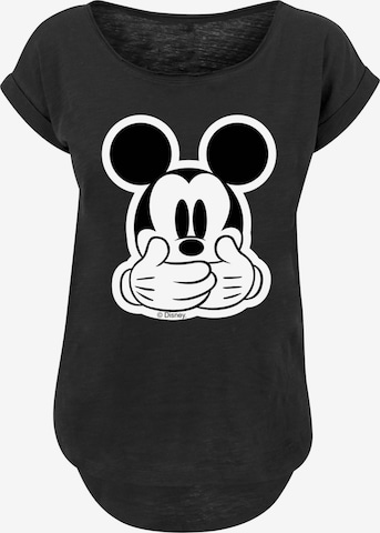 F4NT4STIC Shirt 'Disney Micky Maus Don’t Speak' in Zwart: voorkant