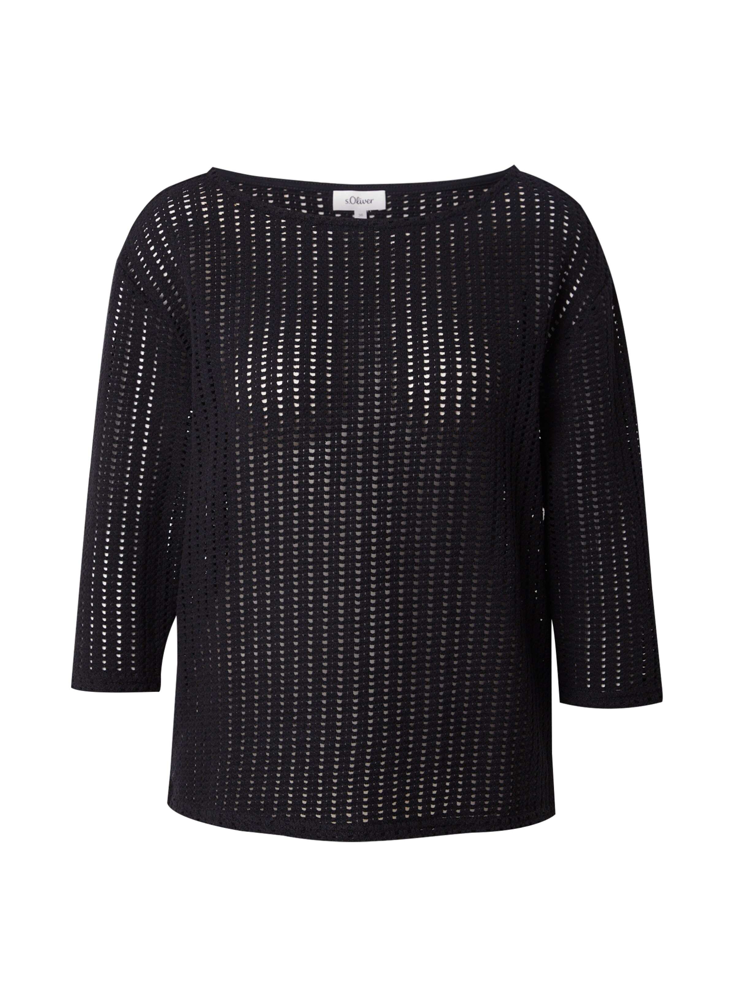 s.Oliver Pullover in Schwarz: Vorderseite