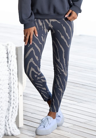 LASCANA Skinny Leggings in Grijs: voorkant