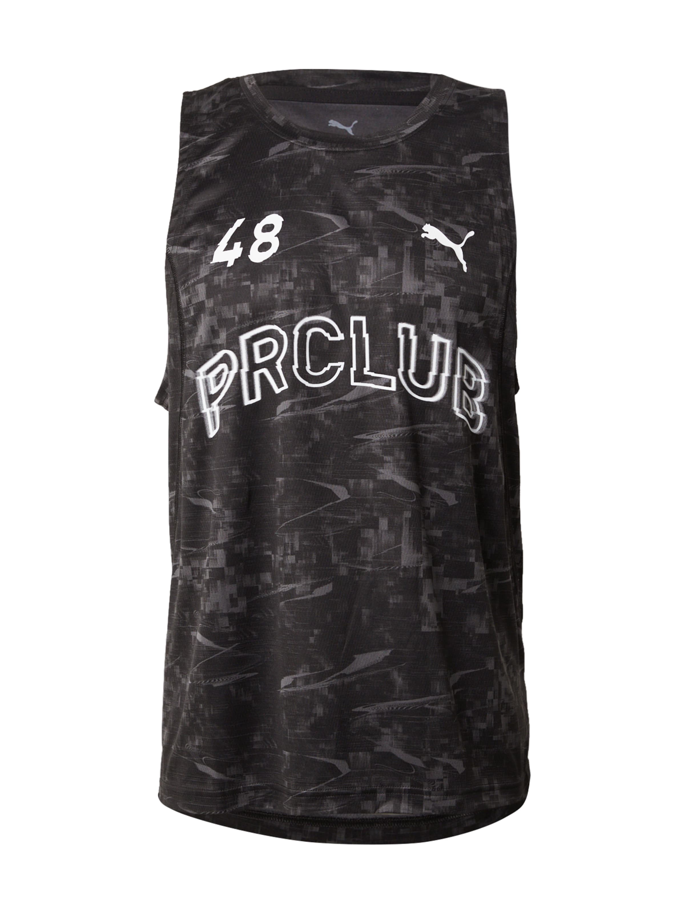 melns PUMA Sporta krekls 'Run Club': no priekšpuses