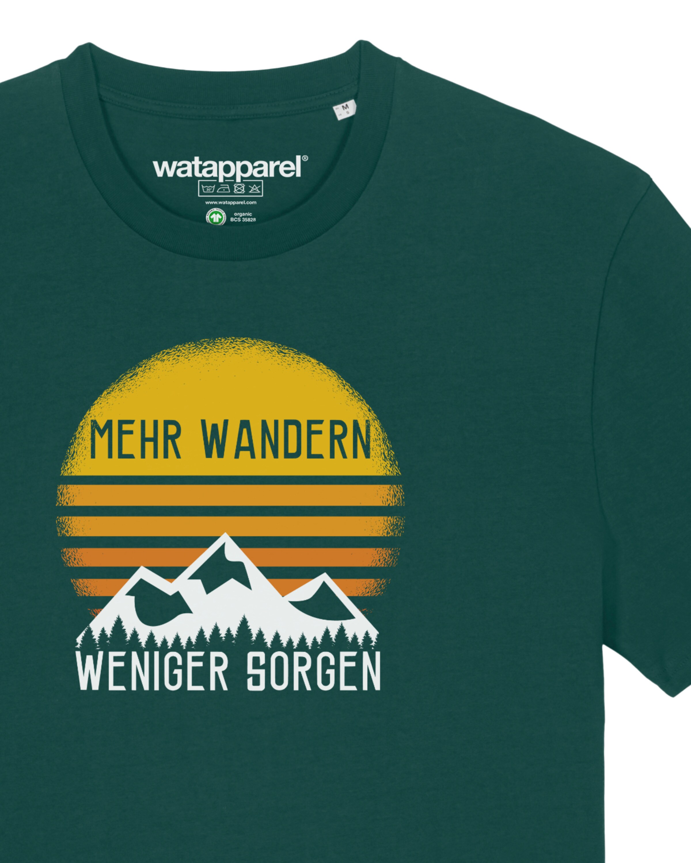 Watapparel Shirt ' Mehr Wandern ' in Groen
