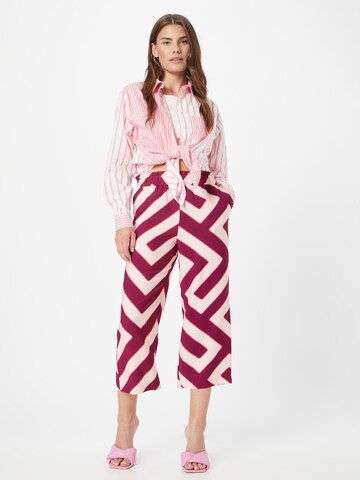 COMMA Wide leg Broek in Roze