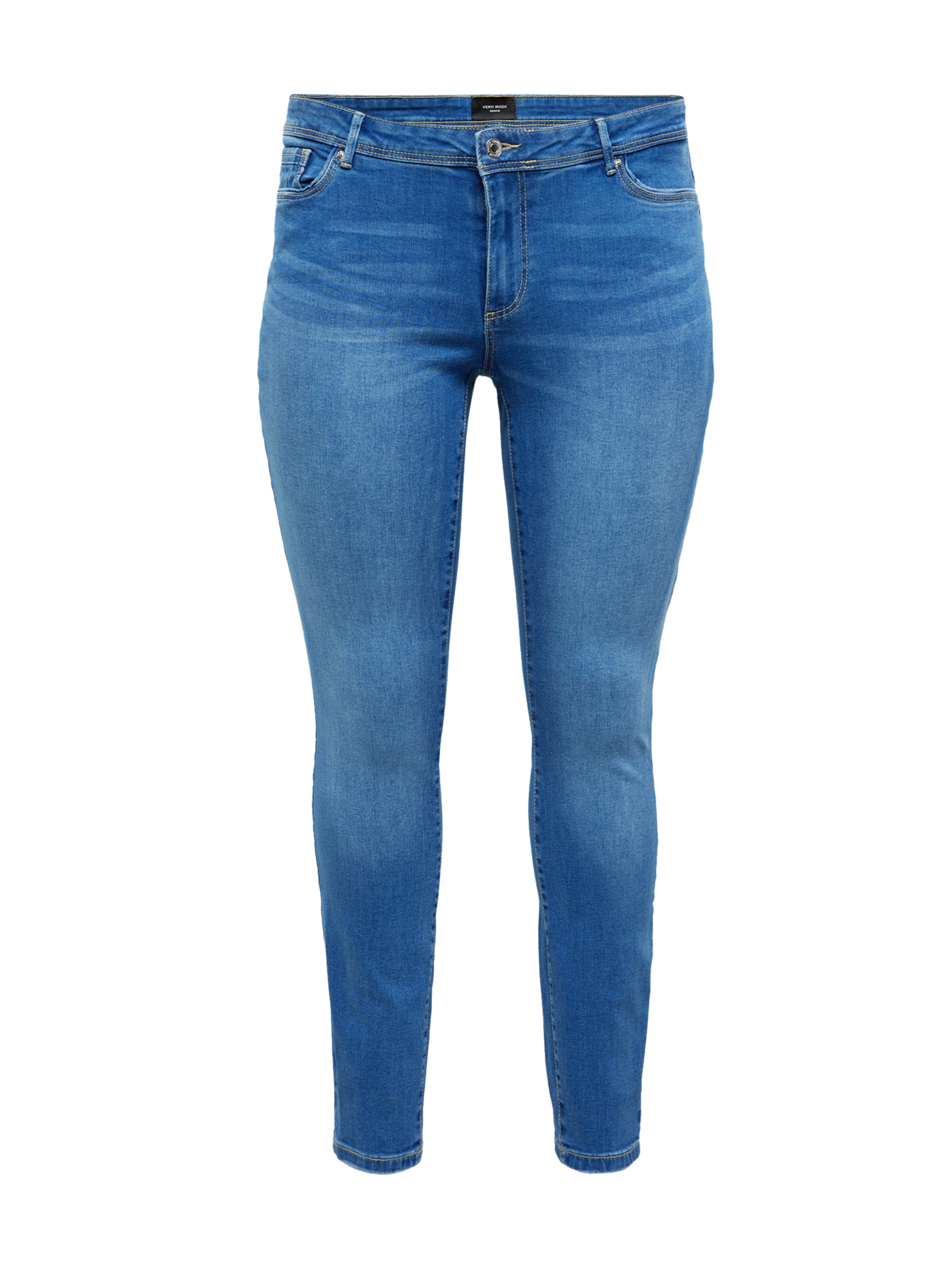 Vero Moda Curve Slimfit Jeans 'Fanya' i blå: framsida