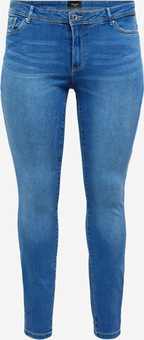 Coupe slim Jean 'Fanya' Vero Moda Curve en bleu : devant