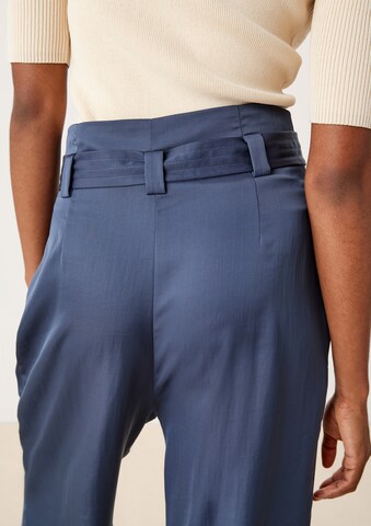 Wide Leg Pantalon à pince s.Oliver BLACK LABEL en bleu