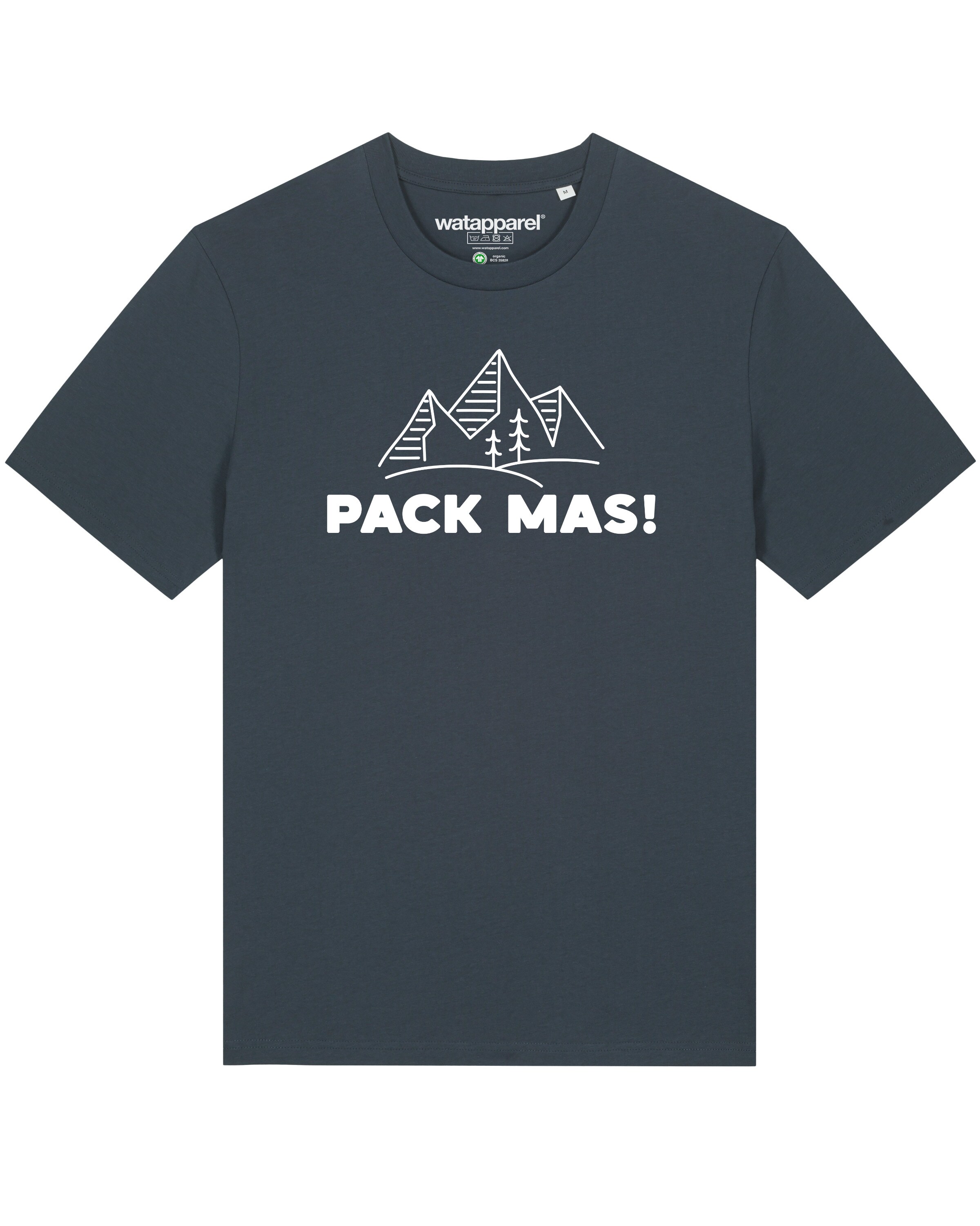 Watapparel Shirt ' Pack mas! ' in Grijs: voorkant