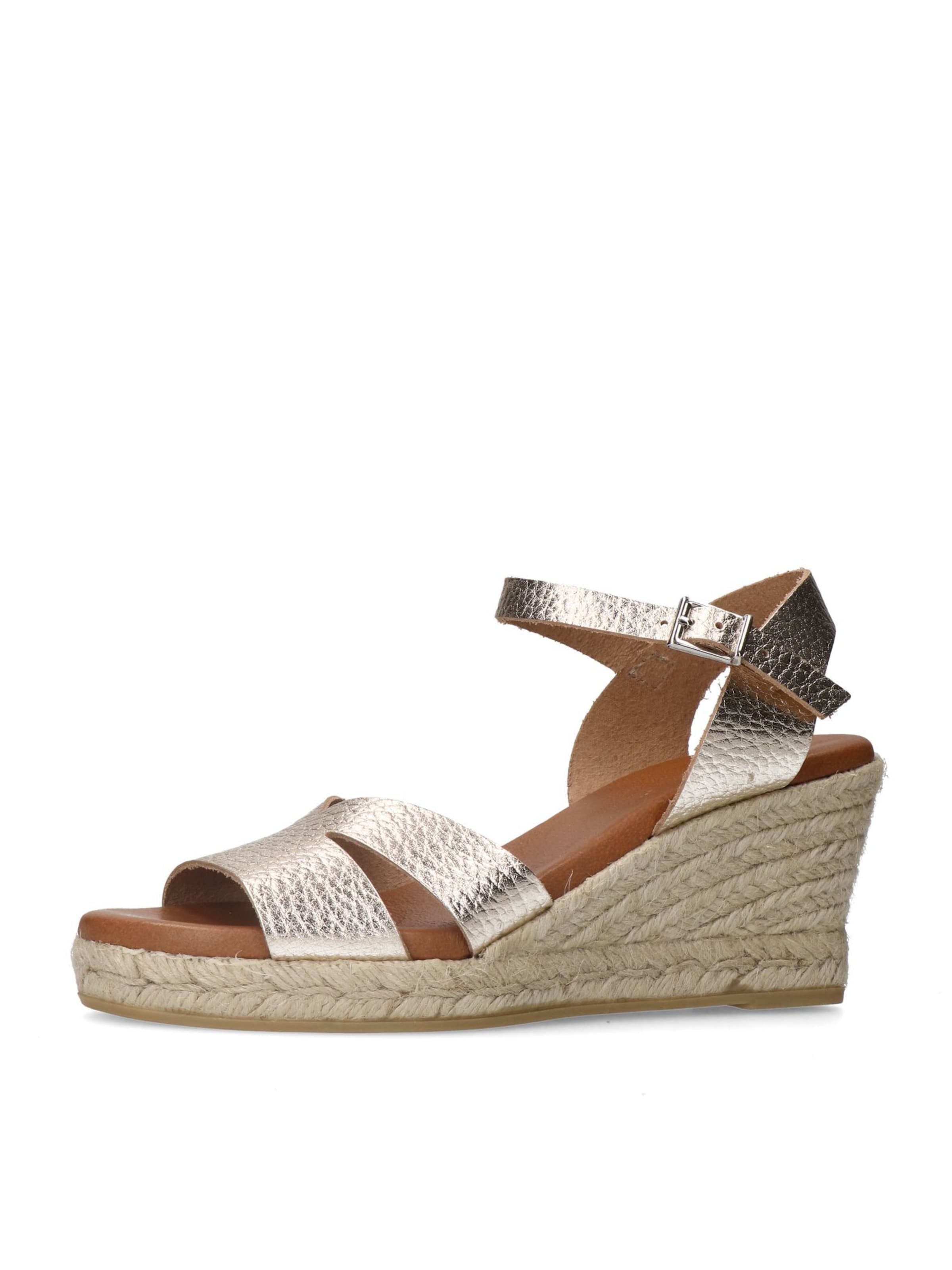 Sandales MANFIELD en or : devant