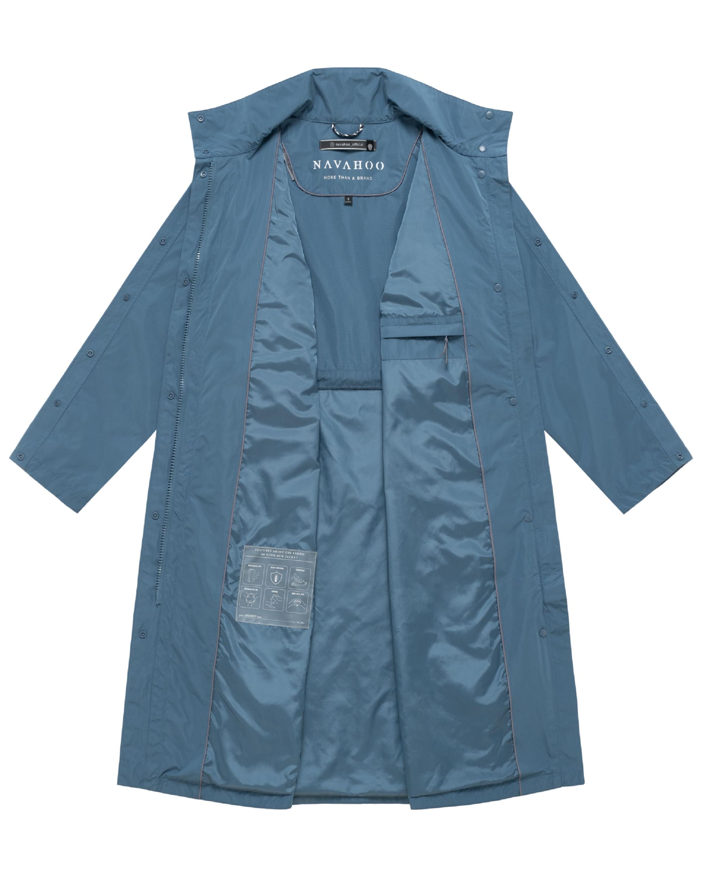 NAVAHOO Mantel 'Zenblüte 14' in Blau