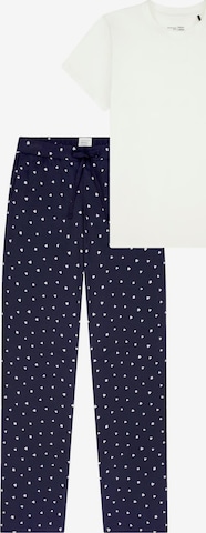 SCHIESSER Pyjama 'Mix & Relax' in Blauw: voorkant