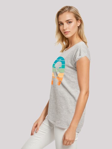 F4NT4STIC Shirt 'Alien Piece Sonnenuntergang' in Grey