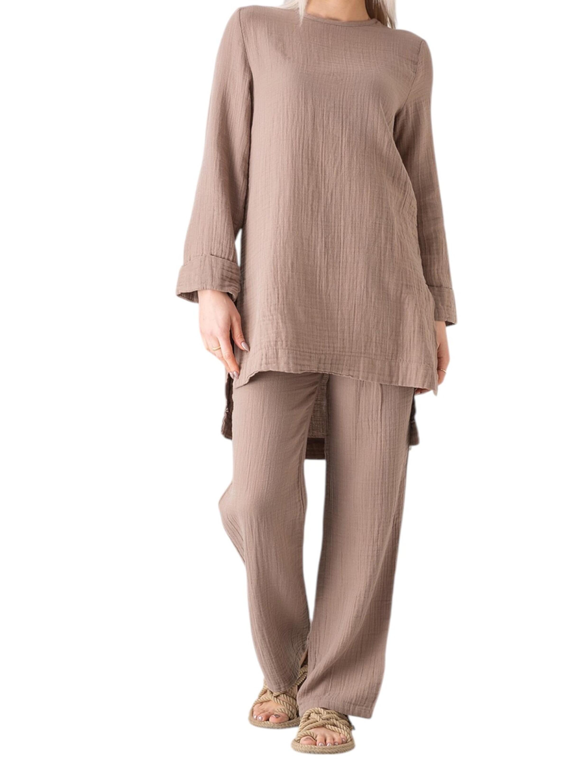Tenue d'intérieur 'Ayda Modest' WENOR en beige