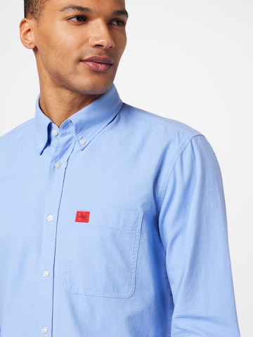 HUGO Red - Slim Fit Camisa 'Evito' em azul