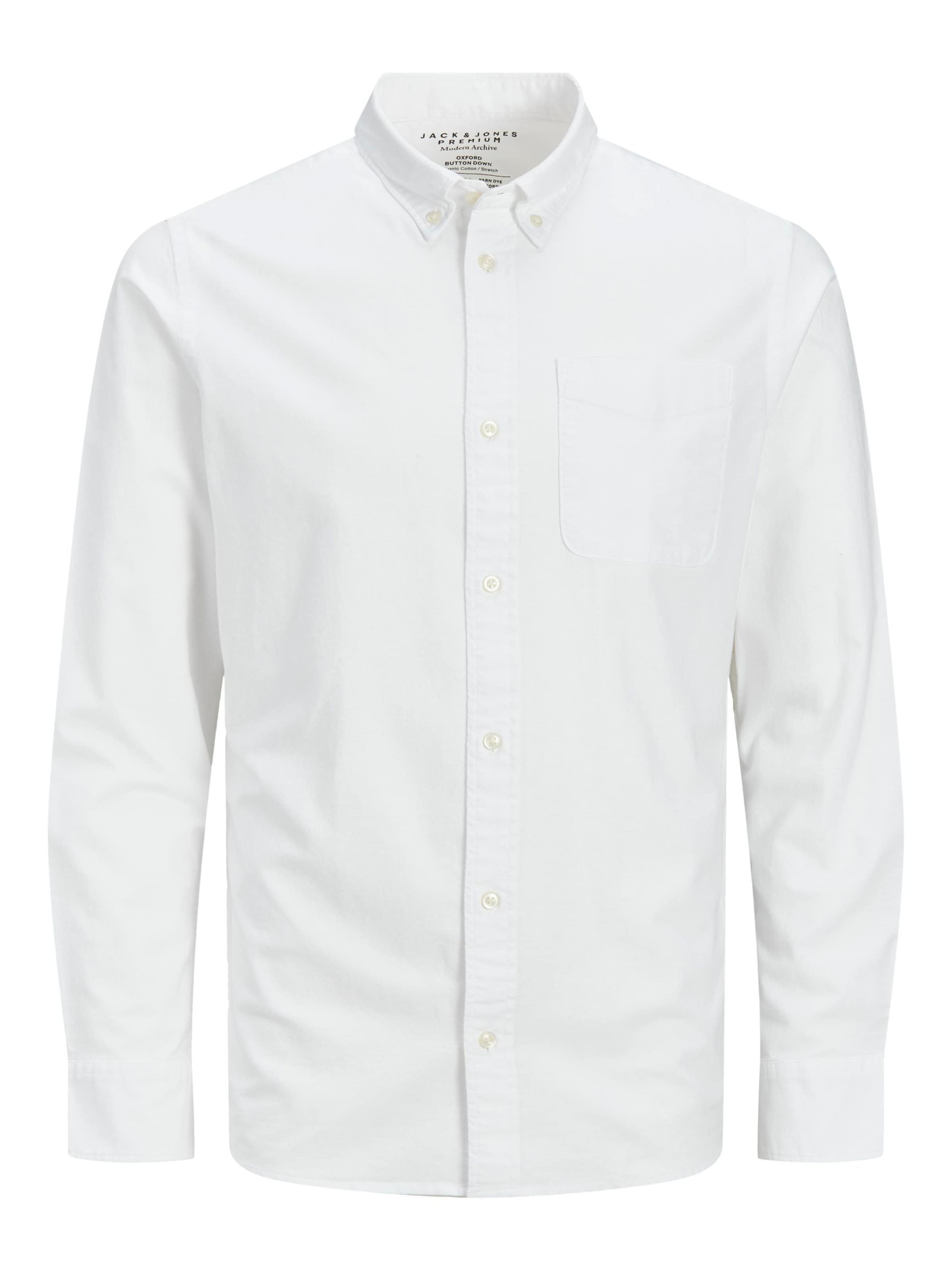 Jack & Jones Plus Regular Fit Skjorte 'JPRBrook' i hvid: forside