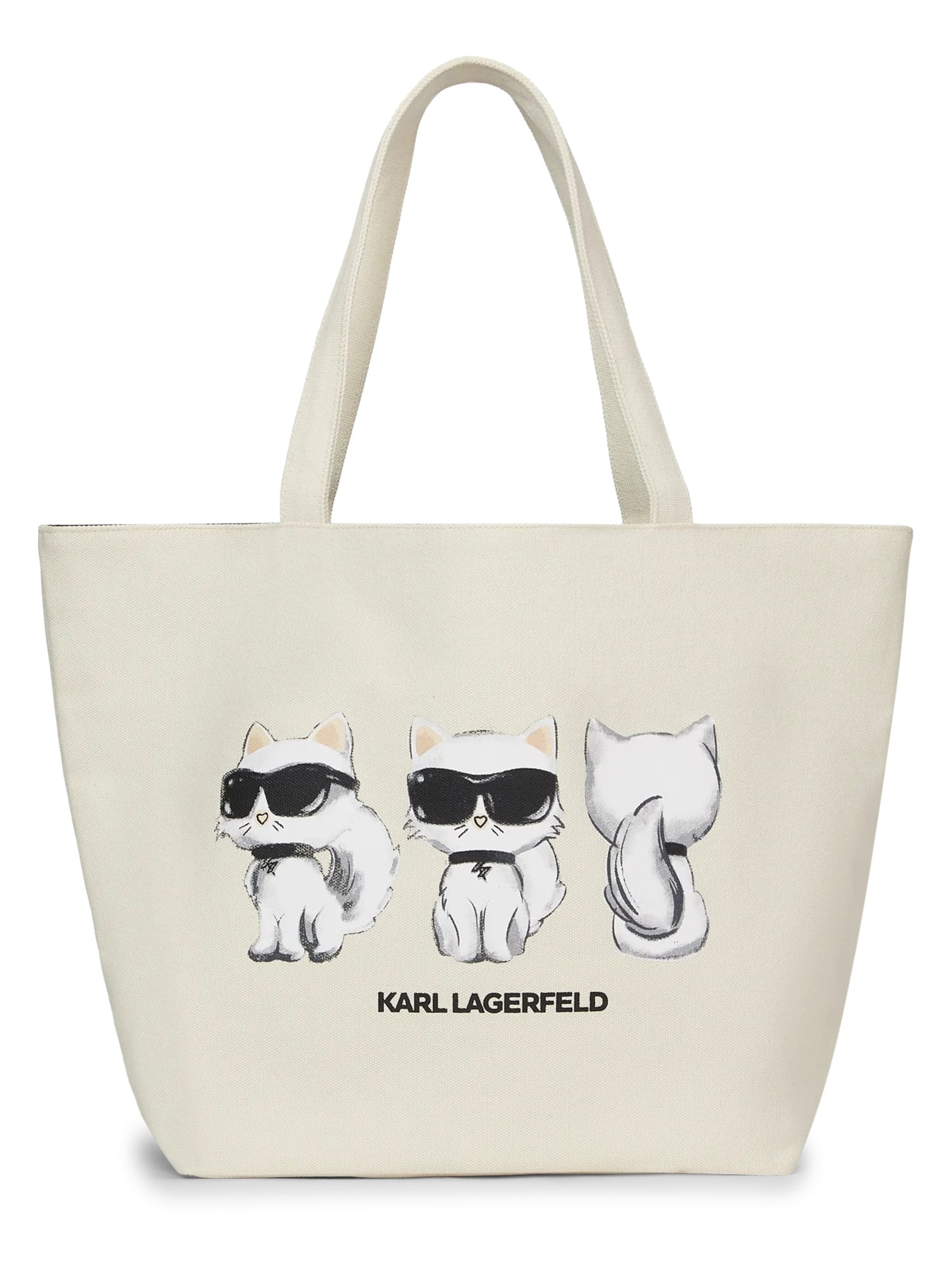 Karl Lagerfeld Shopper 'Ikon Choupette' in Weiß: Vorderseite