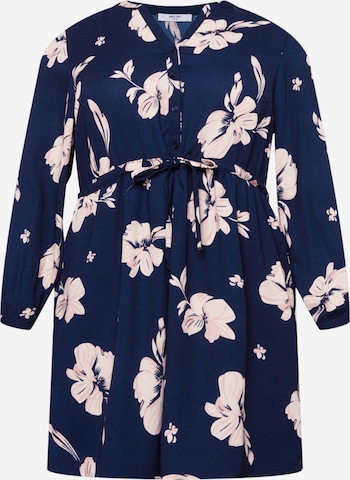 Robe-chemise 'Thea' ABOUT YOU Curvy en bleu : devant