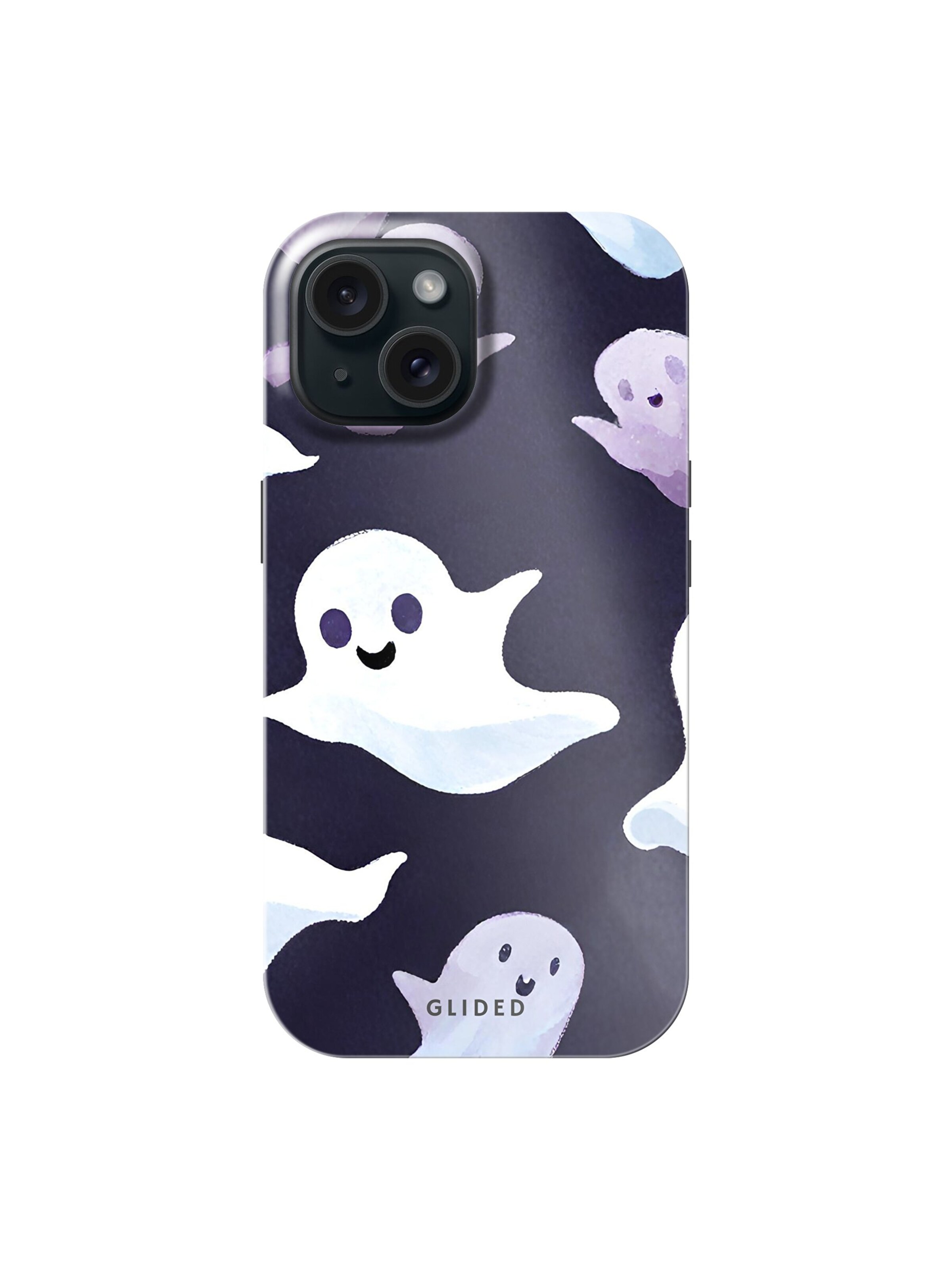 Glided Smartphone Case 'Spooky Ghosts Glided Handyhülle' in Black: front