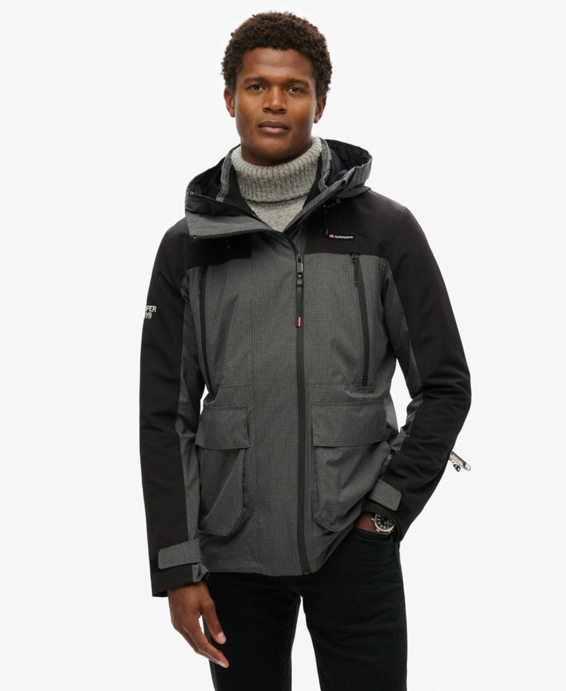 Veste d’hiver Superdry & Co en gris : devant