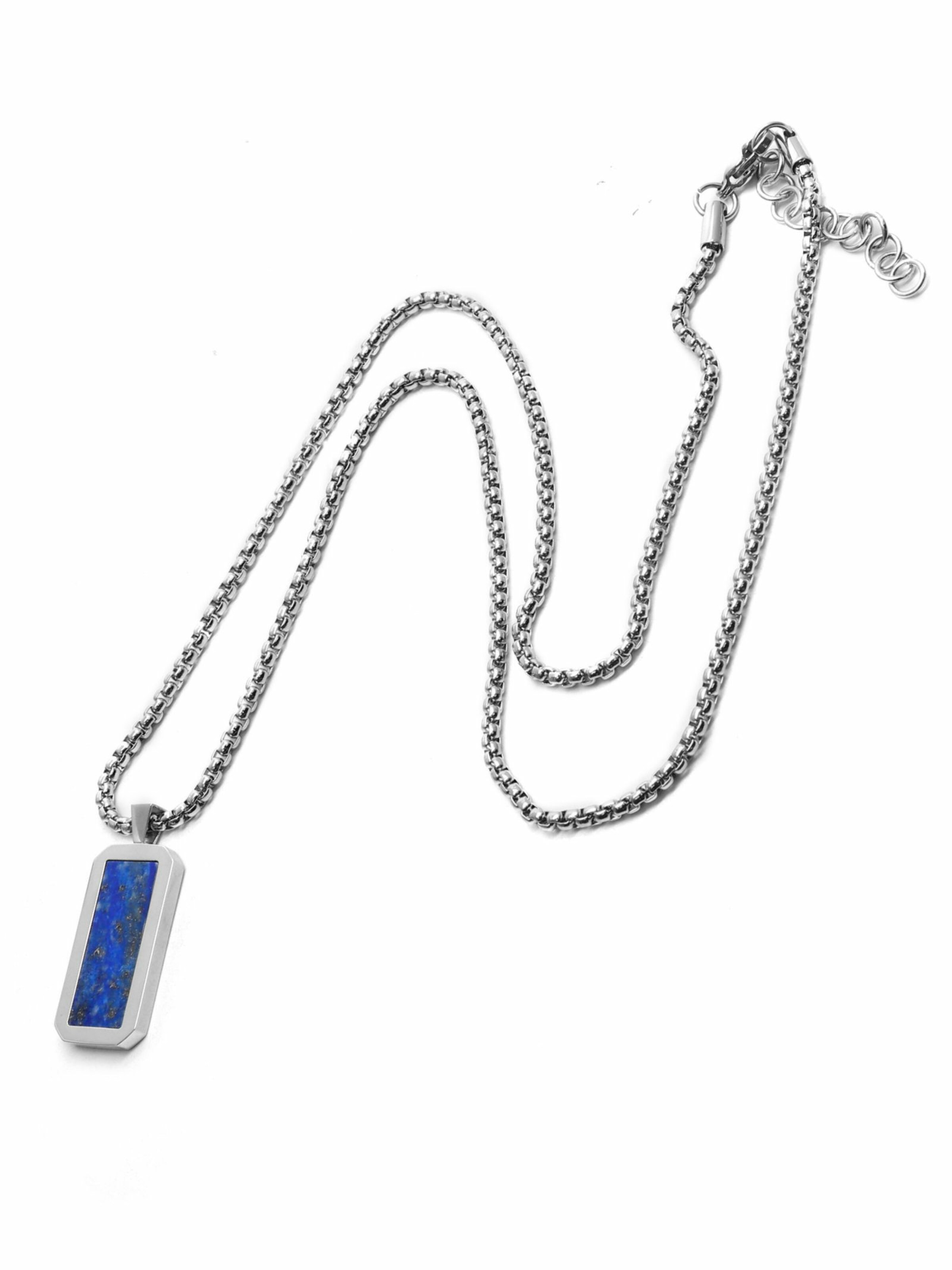 Chaîne 'Rectangle Pendant' GT Collection en bleu