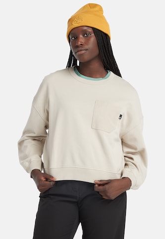 Sweat-shirt TIMBERLAND en blanc : devant