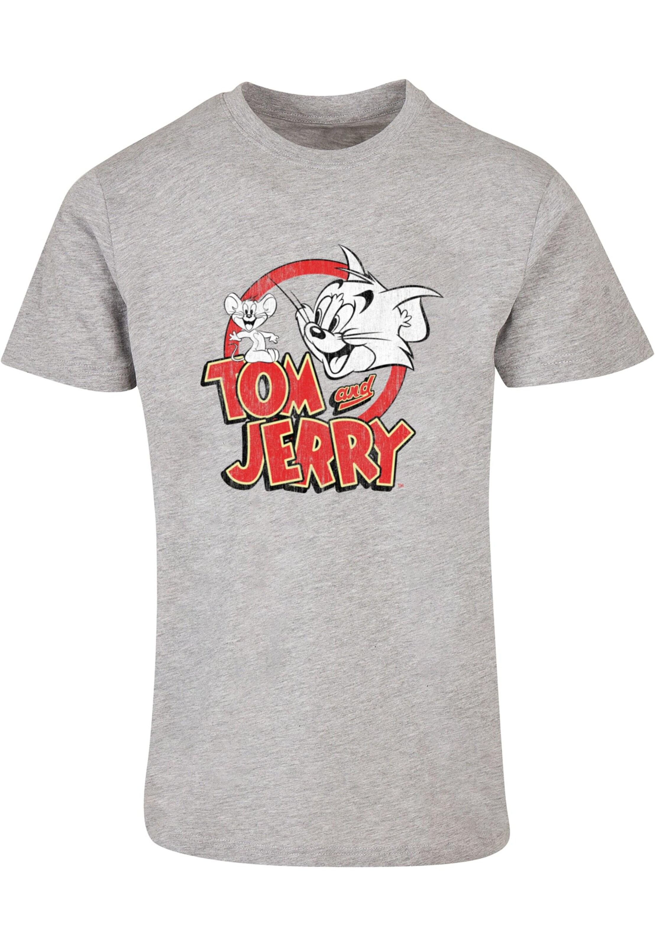 ABSOLUTE CULT T-Shirt 'Tom and Jerry' in Grau: Vorderseite