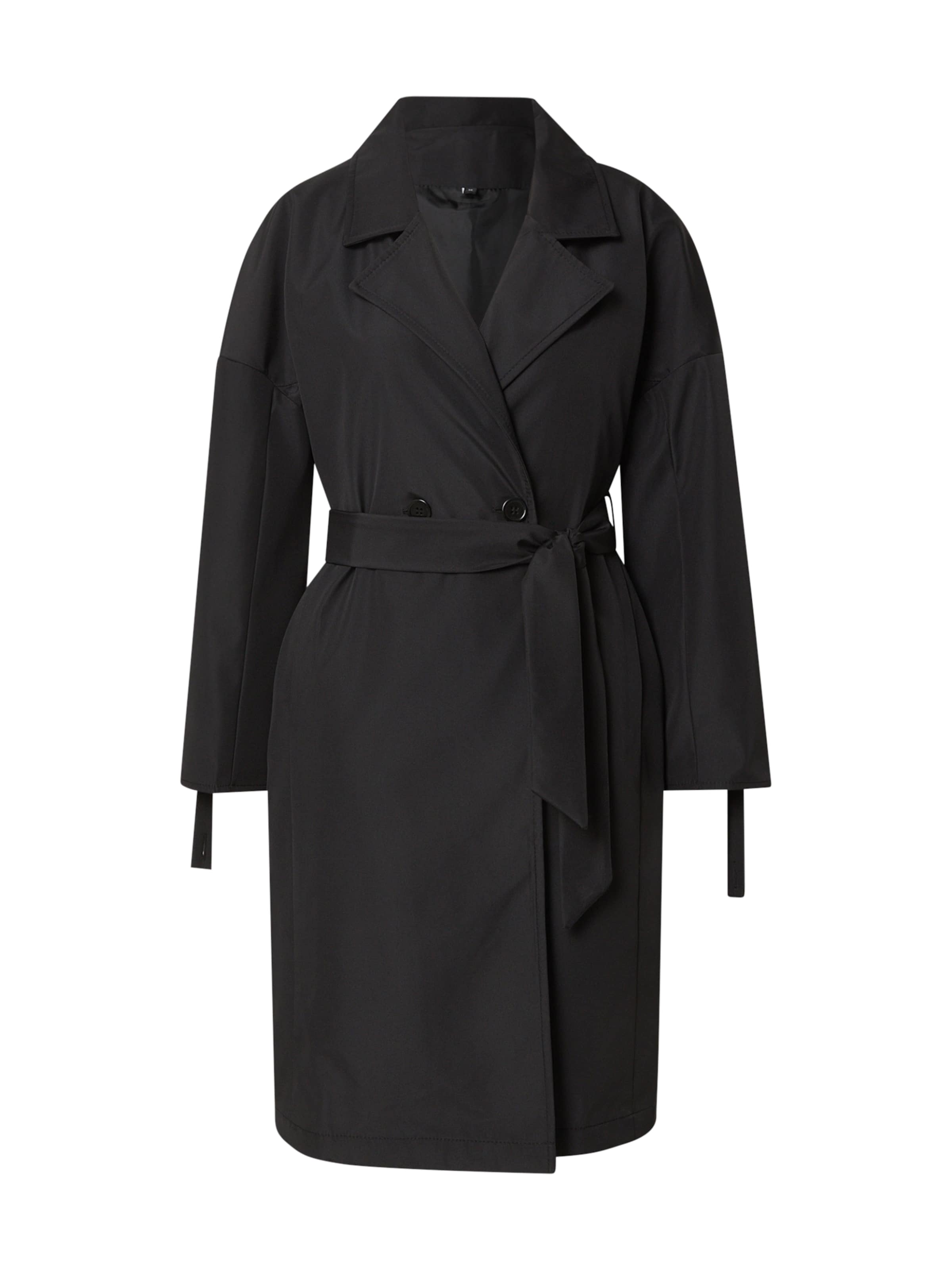 Trendyol - Sobretudo meia-estação em preto: frente