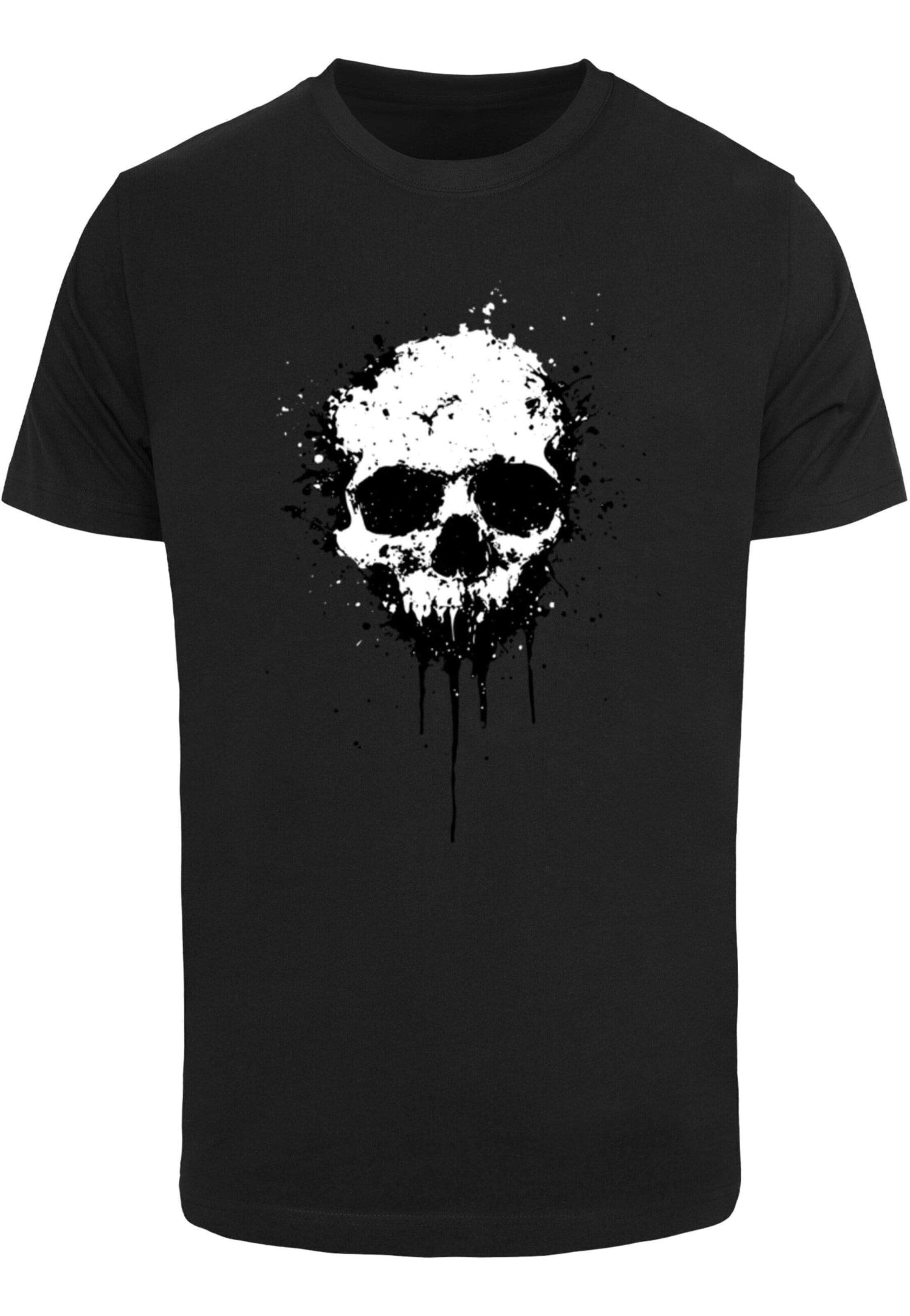 T-Shirt 'Artsy Skull' Mister Tee en noir : devant