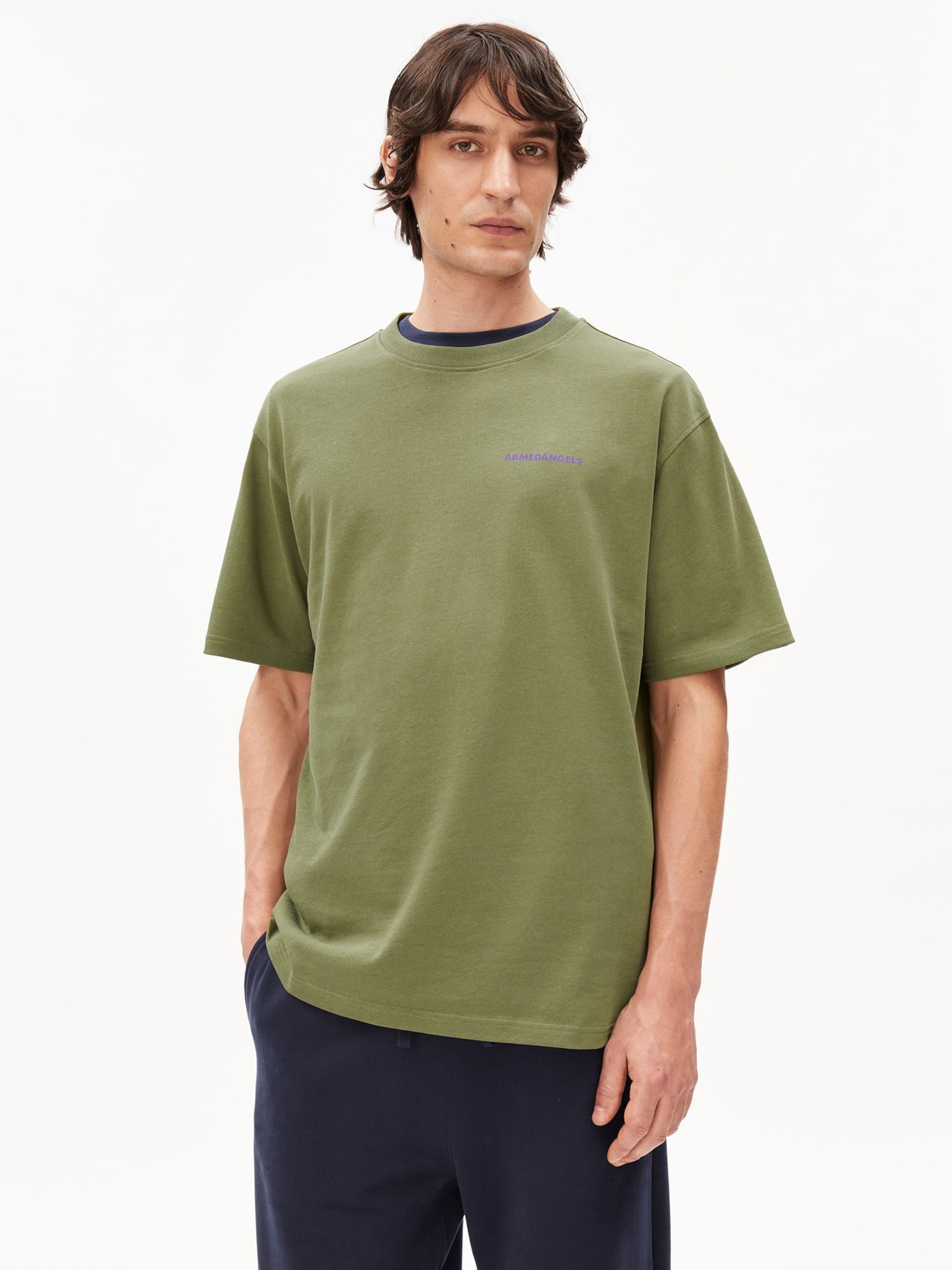 ARMEDANGELS Shirt in Groen: voorkant