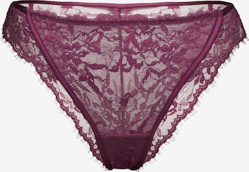 ESOTIQ - Panti 'Slip Cloe, florale Spitze, mit Baumwollzwickel, normale Leibhöhe' en marrón: frente
