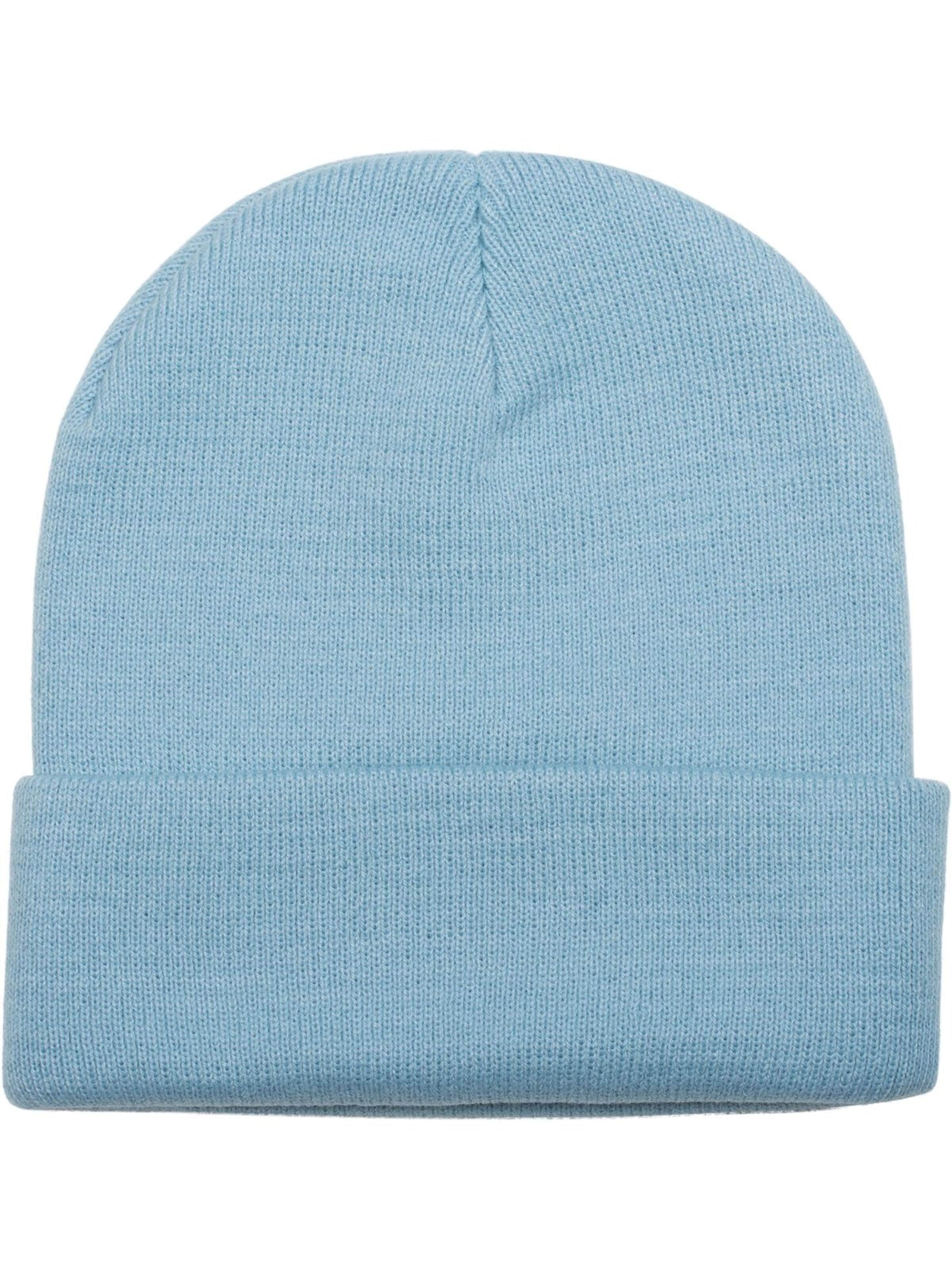 styleBREAKER Beanie 'Winter Strickmütze mit Krempe' in Blue