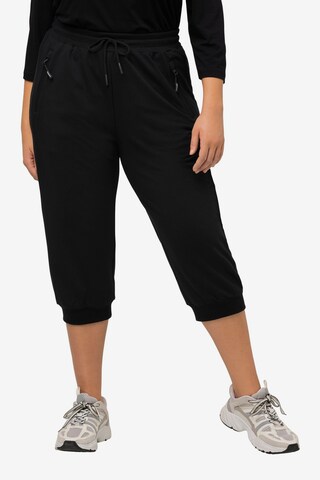 Ulla Popken Regular Pants in Black: front