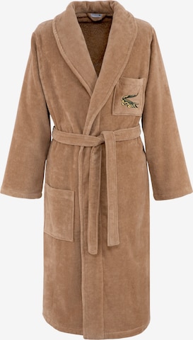 LACOSTE Long Bathrobe 'RENE' in Brown: front