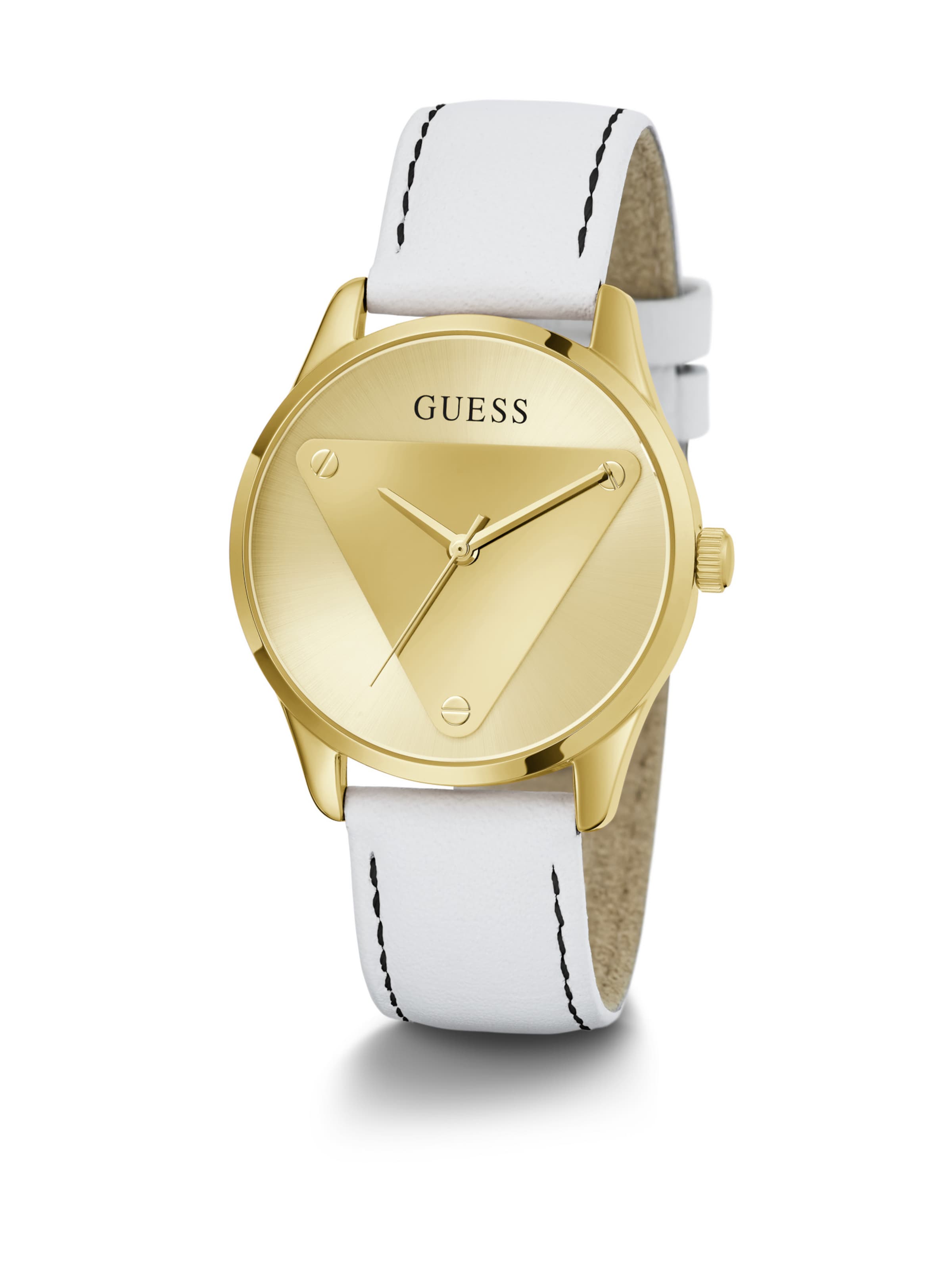 GUESS Analoog horloge ' EMBLEM ' in de kleur Goud / Wit, Productweergave
