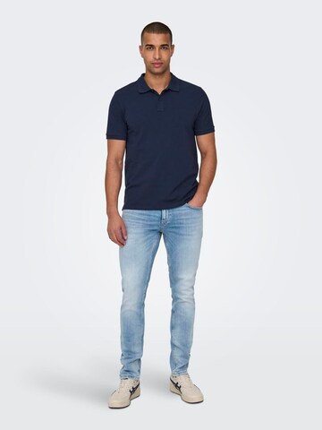 Only & Sons Shirt 'TRAY' in Blauw