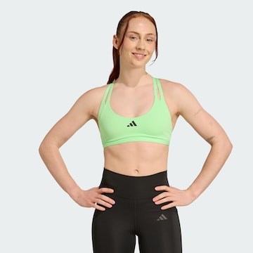 ADIDAS PERFORMANCE Bustier Sport-BH 'Aeroimpact Luxe' in Grün: Vorderseite