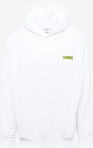 Sweat-shirt Calvin Klein en blanc : devant