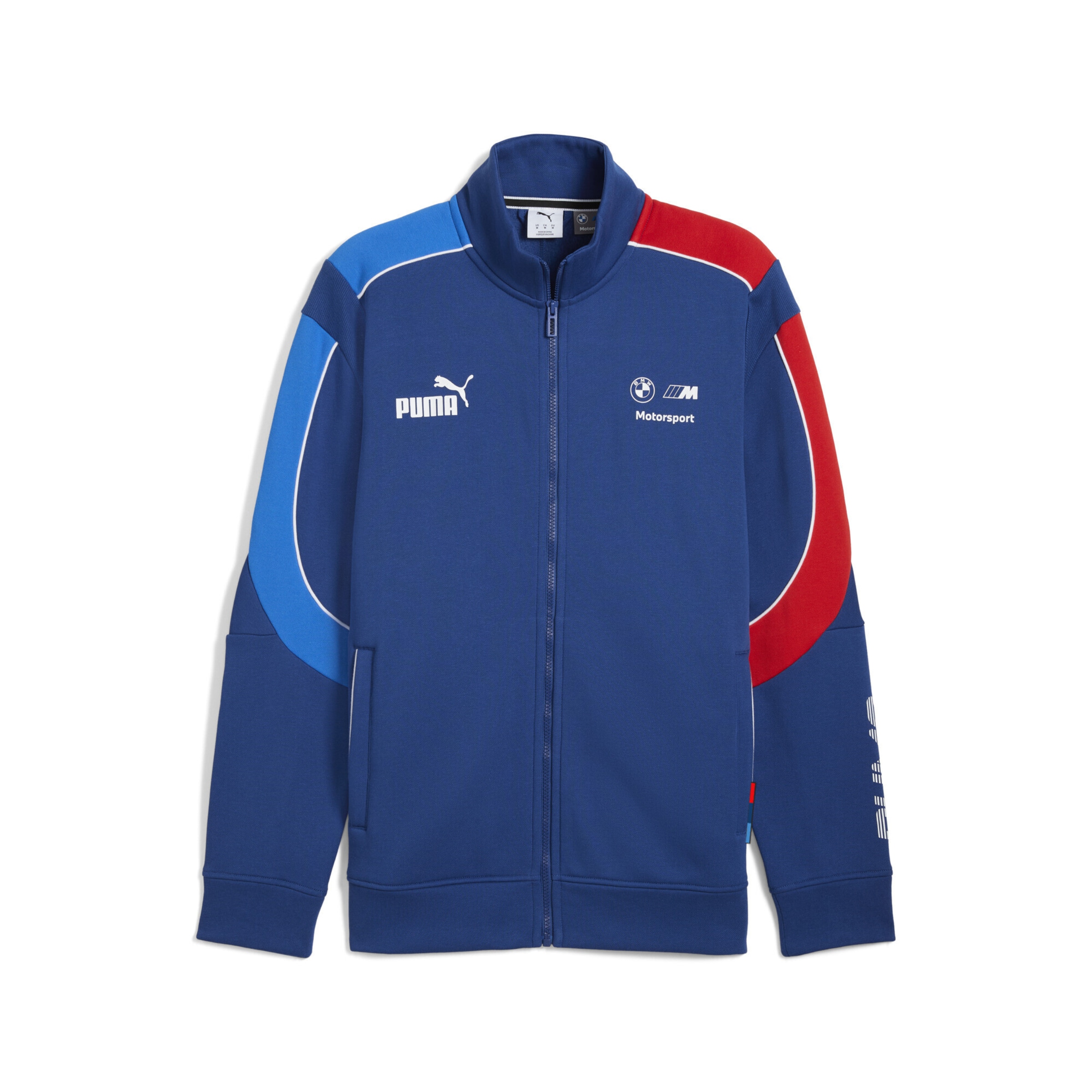 PUMA Sportsweatvest 'BMW M Motorsport T7' in Blauw: voorkant