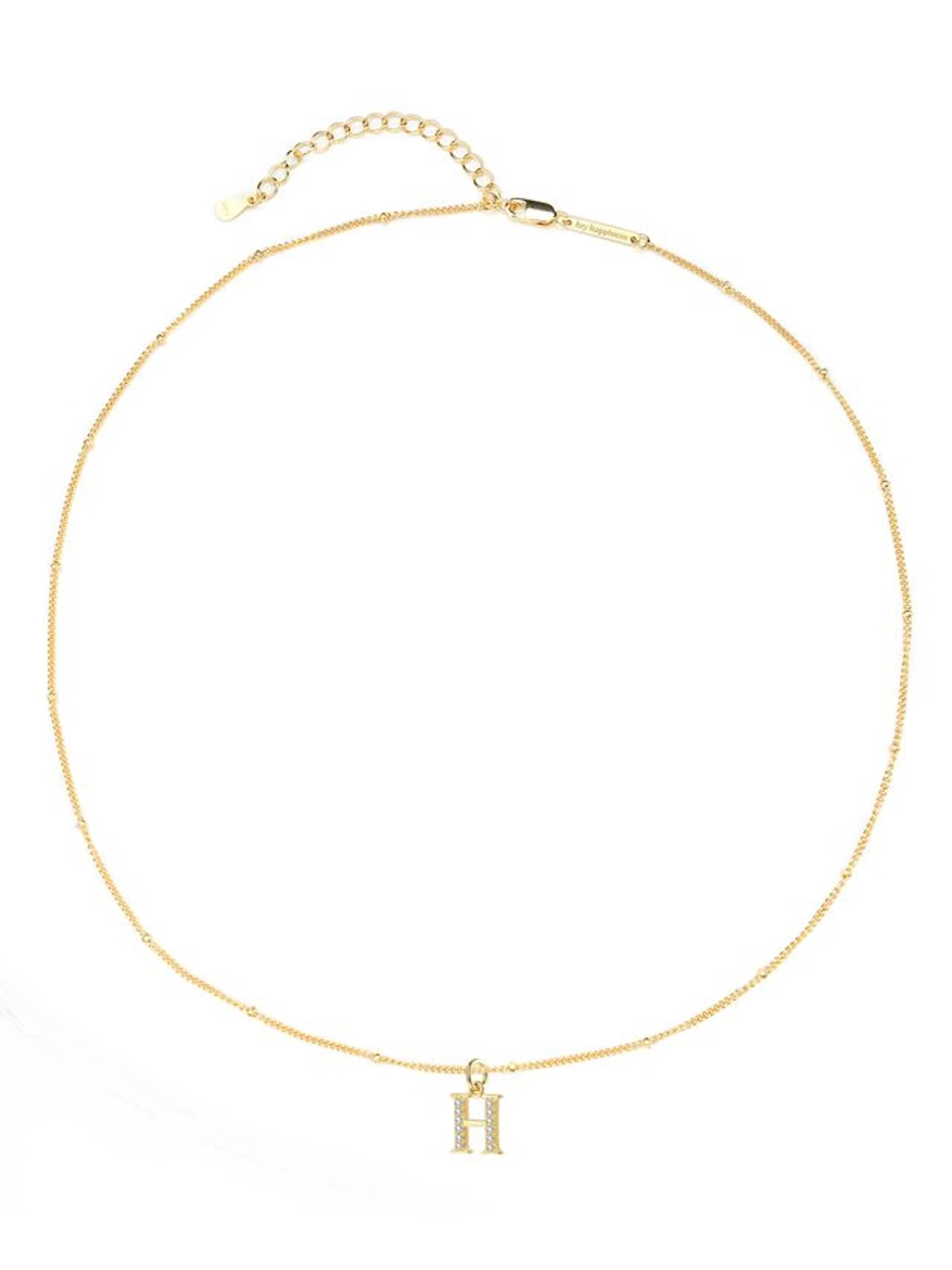 Hey Happiness - Cadena 'Letter H' en oro