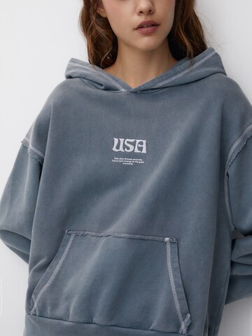 Pull&Bear Sweatshirt i grå