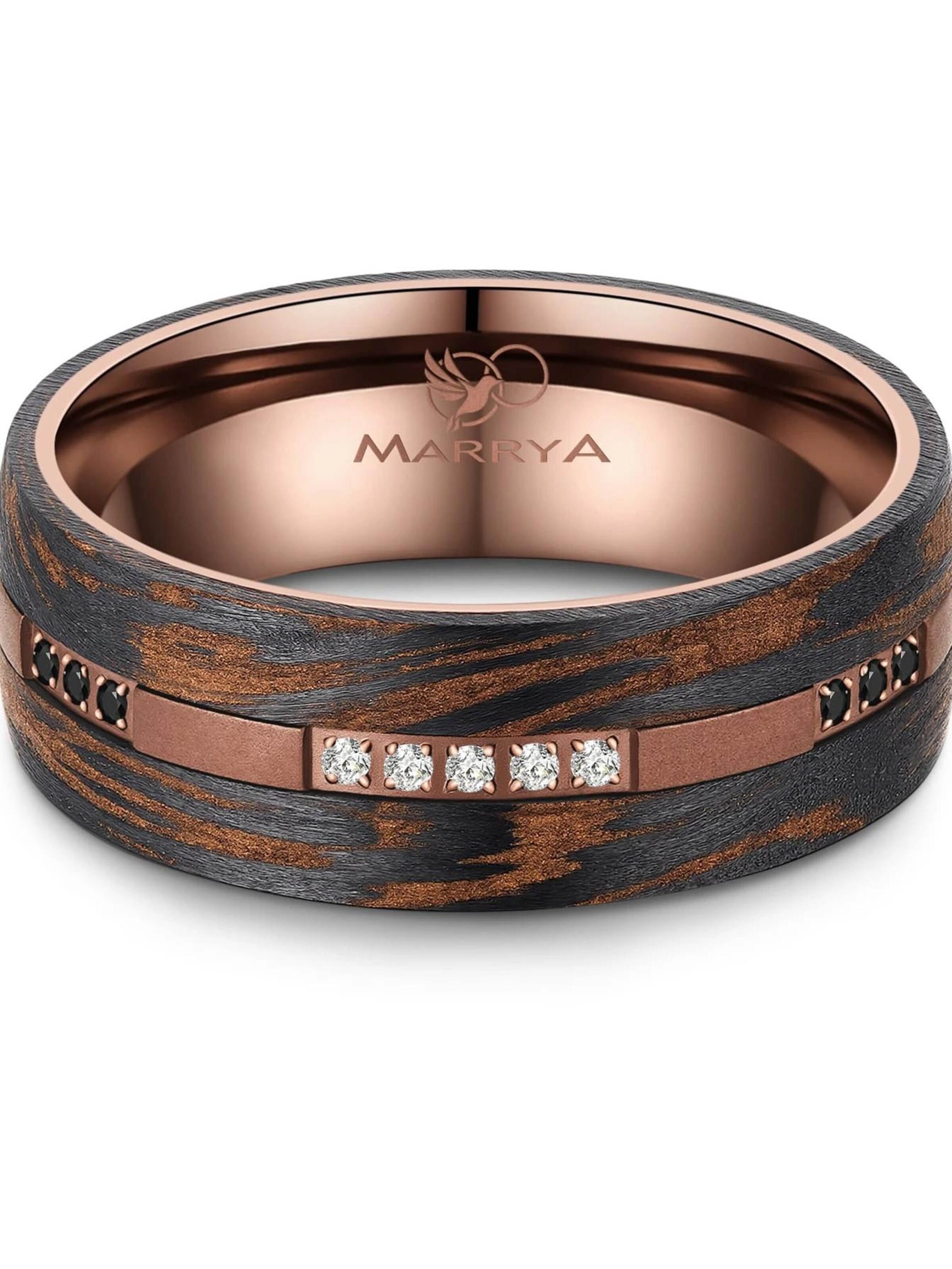 Anello 'MARRYA Ehering CB-08 Carbon-Bronze' di MARRYA in marrone