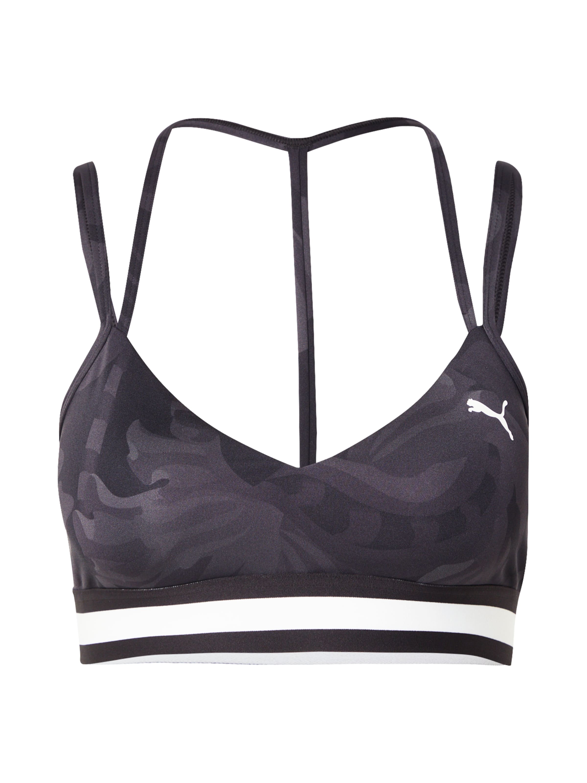 PUMA Μπουστάκι Αθλητικό σουτιέν σε μαύρο: μπροστά