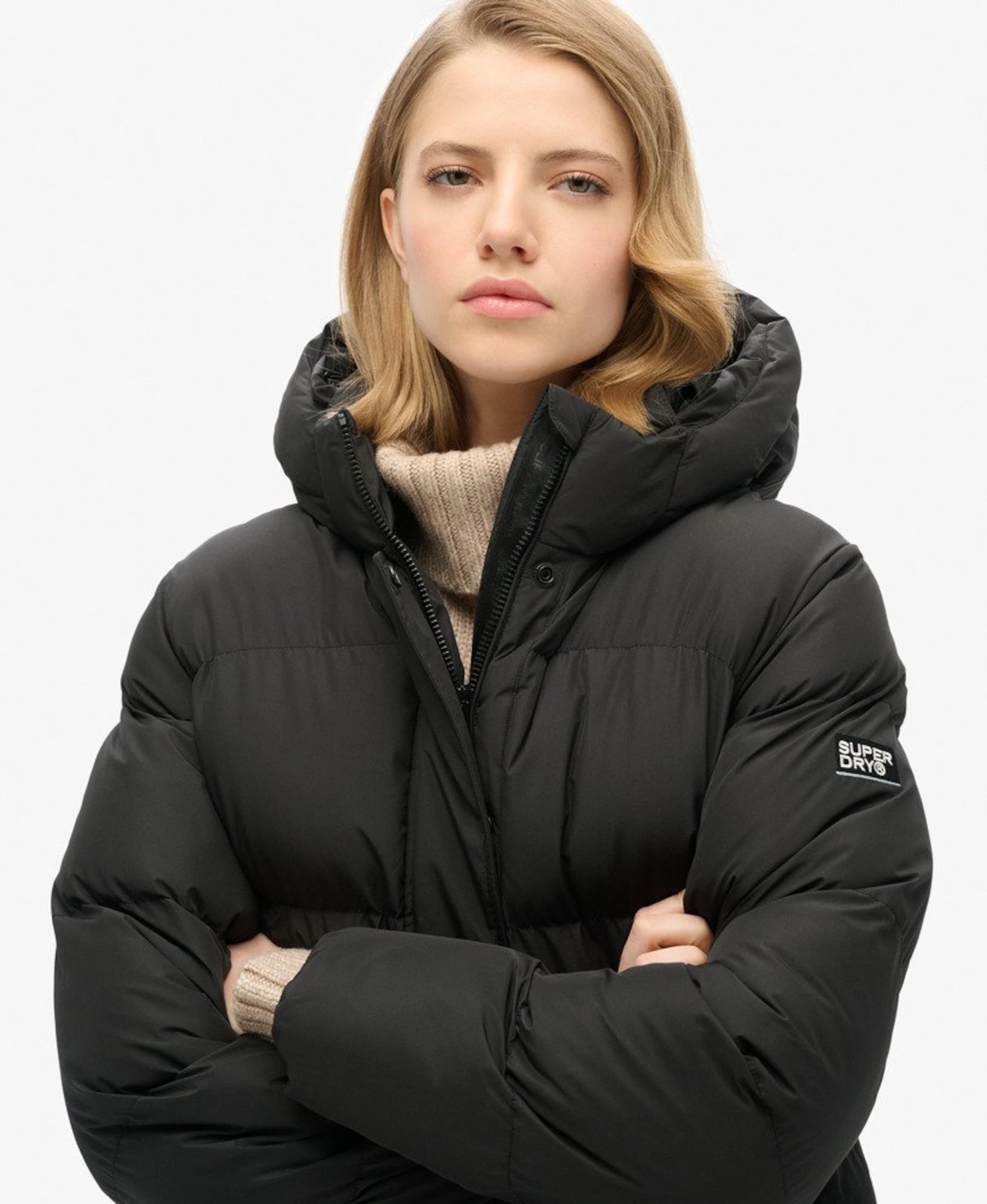 Superdry Winterjas in Zwart